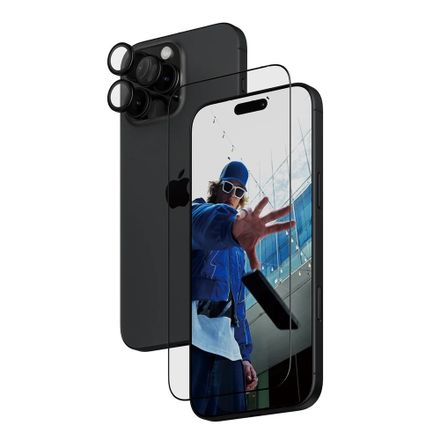 PanzerGlass ochranné sklo UWF + Hoops Bundle pro iPhone 16 Pro Max - Black Frame