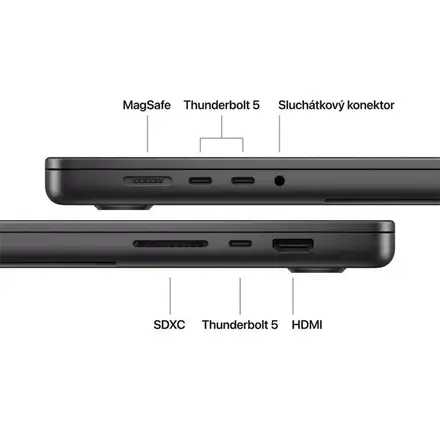 CTO MacBook Pro 16" Apple M5 Max 18core CPU 40core GPU 128GB 4TB Vesmírně černý CZ