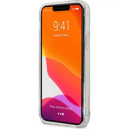 Karl Lagerfeld IML Glitter Karl a Choupette NFT kryt iPhone 12/12 Pro průhledný