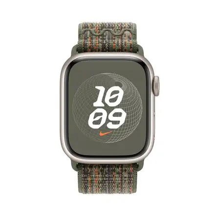 Apple Watch 41mm Sequoia/Orange Nike Sport Loop