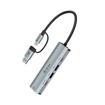 Devia USB-C Hub Pro 5 in 1 EC701-Deep Gray