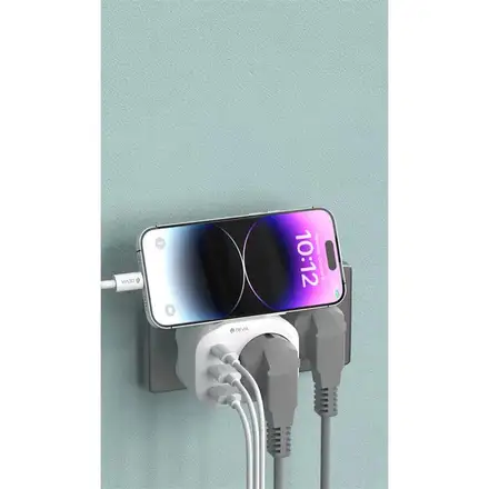 Devia síťová nabíječka Smart Series 2A+C PD 20W Auto Power Socket - White