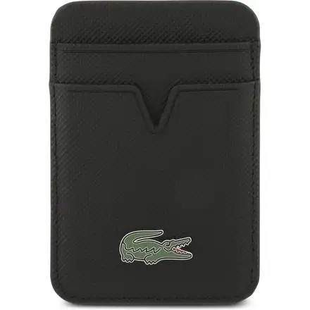 Lacoste Iconic Petit Pique MagSafe kryt + peněženka iPhone 17 Pro Max černý