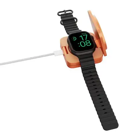 Cubenest Qi2.2 3v1 Skládací bezdrátová magnetická nabíječka SQ312 Ultra - oranžová
