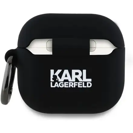 Karl Lagerfeld 3D Logo NFT Choupette Head Silikonové Pouzdro pro AirPods 4 černé