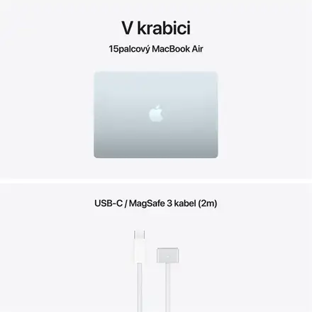 EDU MacBook Air 15" Apple M5 10core CPU 10core GPU 16GB 512GB Blankytně modrý CZ