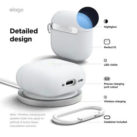 Elago Airpods 4 Silicone Hang Case - Black