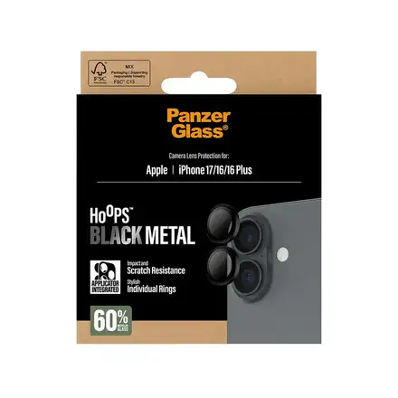 PanzerGlass ochranné sklo Hoops pro iPhone 17/16/16 Plus - Black