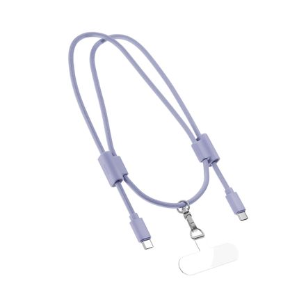 Epico Phone Lanyard s USB-C na USB-C kabelem - fialová