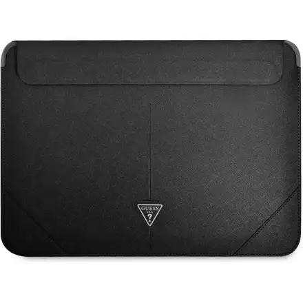 Guess Saffiano Triangle Metal Logo Pouzdro na MacBook 13/14" černé