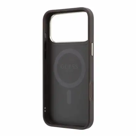 Guess PU 4G Ring Stand MagSafe kryt iPhone 18 Pro Max hnědý