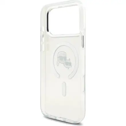 Karl Lagerfeld IML K&CH Heads Metal Frame MagSafe MagSafe kryt iPhone 17 Pro průhledná