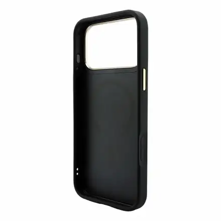 Guess PU Leather 4G Gold Frame Embossed MagSafe kryt iPhone 18 Pro Max černý
