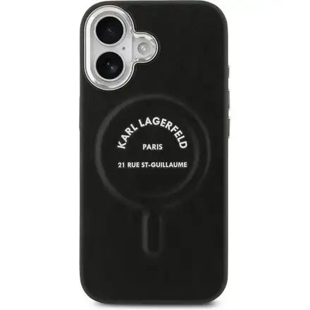 Karl Lagerfeld PU RSG Logo MagSafe kryt iPhone 17 černý