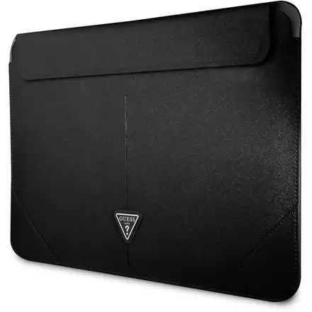 Guess Saffiano Triangle Metal Logo Pouzdro na MacBook 13/14" černé
