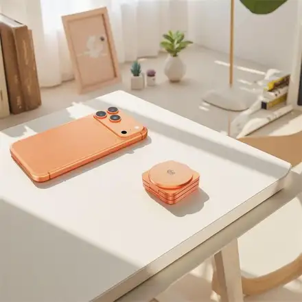 Cubenest Qi2.2 3v1 Skládací bezdrátová magnetická nabíječka SQ312 Ultra - oranžová