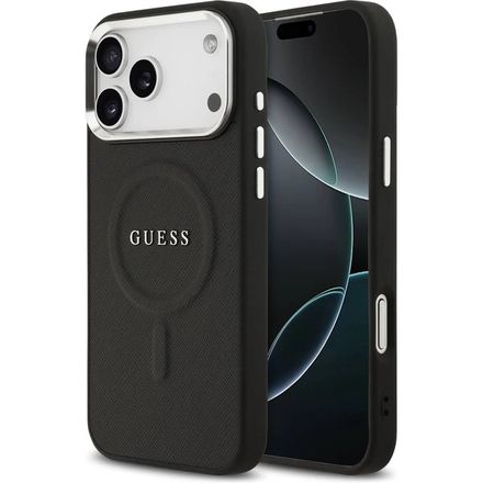 Guess PU Saffiano MagSafe kryt iPhone 17 Pro Max černý