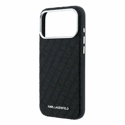 Karl Lagerfeld PU Grained Allover Semi Wrap Magsafe kryt iPhone 18 Pro Max černá