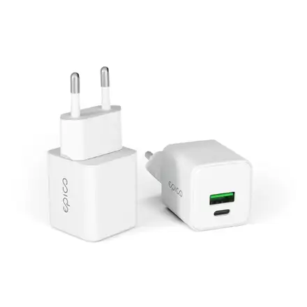 iStores by Epico Ultraboost GaN 20W síťový adaptér EA20 - bílá