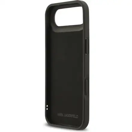 Karl Lagerfeld 3D Rubber Karl and Choupette kryt iPhone Air černý