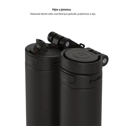 HidrateSpark PRO 2 - chytrá lahev s brčkem, 621 ml, černá