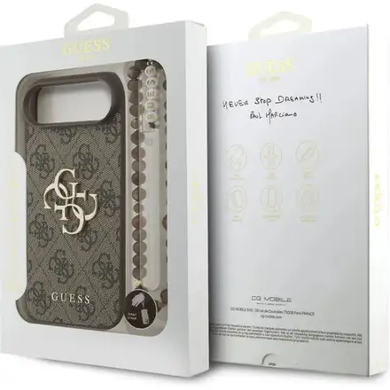 Guess PU 4G Metal Logo Strap kryt iPhone Air hnědý