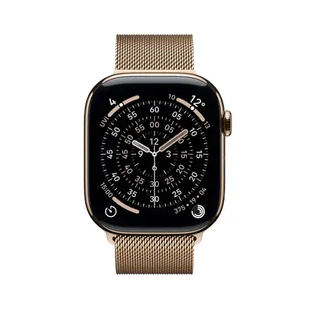 Apple Watch Series 11 GPS + Cellular 46mm Zlatý titan se zlatým milánským tahem - M/L