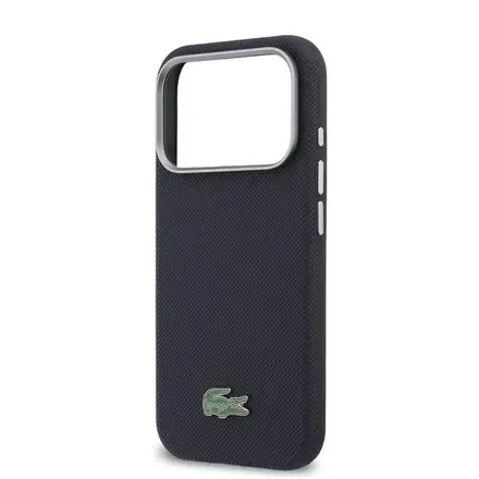 Lacoste PVC Petit Pique Semi Wrap MagSafe pro iPhone 17 Pro Max modrý