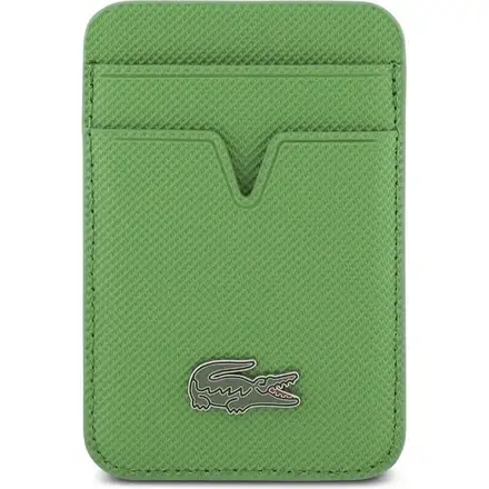 Lacoste Iconic Petit Pique MagSafe kryt + peněženka iPhone 17 Pro Max zelený