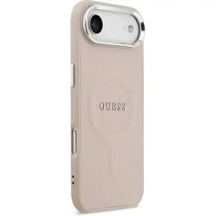 Guess PU Saffiano MagSafe kryt iPhone Air růžový