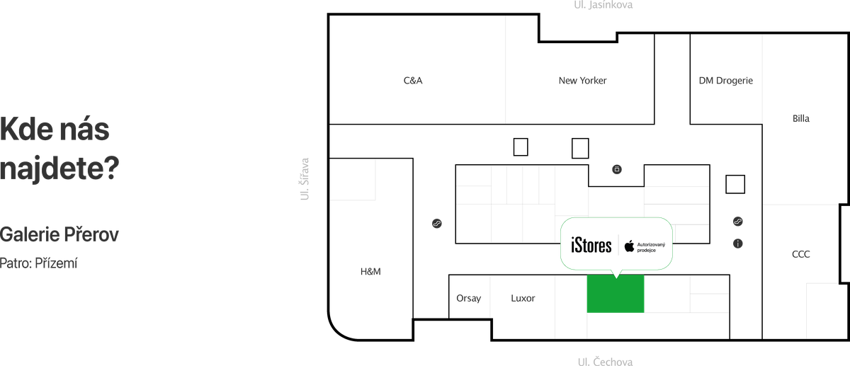 Pôdorys nákupného centra.