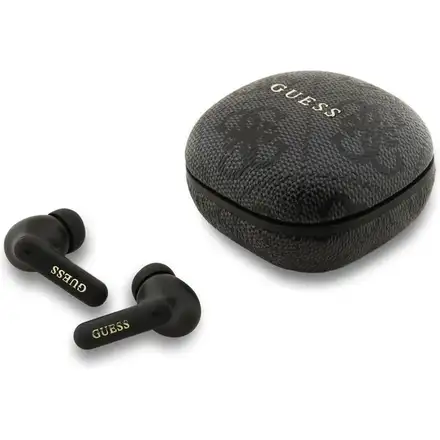 Guess PU 4G Metal Logo ENC TWS Bezdrátová Sluchátka černá