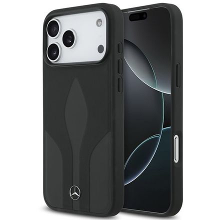 Mercedes Leather The Move MagSafe Zadní Kryt pro iPhone 17 Pro Max černý