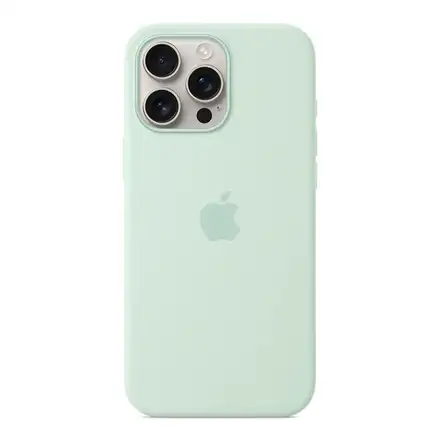 iPhone 16 Pro Max Silicone Case with MagSafe - Akvamarínová