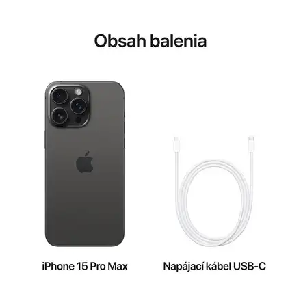 iPhone 15 Pro Max 512 GB Černý titan *Třída A*