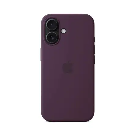 iPhone 16 Silicone Case with MagSafe - Švestková