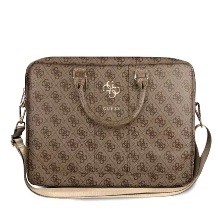 Guess PU 4G Metal Logo Brašna na MacBook 15/16" hnědá
