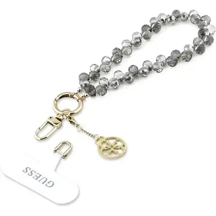 Guess Univerzální Popruh na Ruku Crystals 4G Charm černý