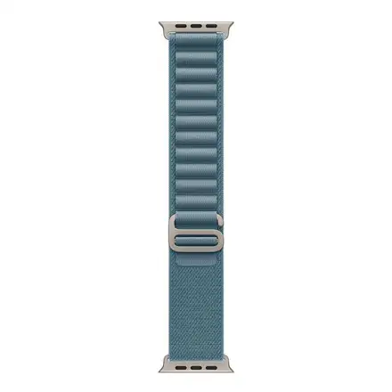 Apple Watch 49mm Light Blue Alpine Loop - Large - Natural Titanium Finish