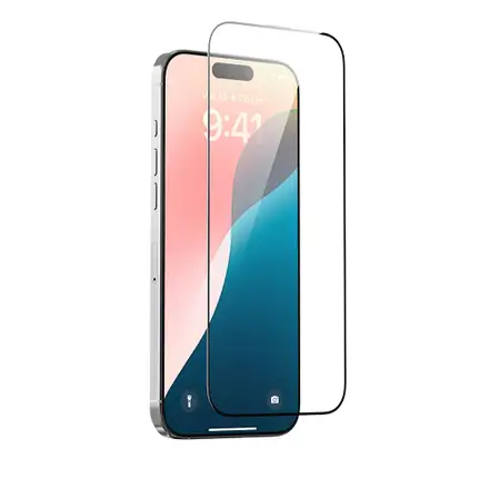 Devia ochranné sklo Van Series Anti-Static pro iPhone 16 Pro - Black Frame
