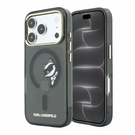 Karl Lagerfeld IML Choupette Peekaboo Magsafe kryt iPhone 18 Pro Max černá