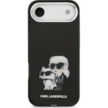 Karl Lagerfeld IML Aquarelle Karl and Choupette kryt iPhone Air černý