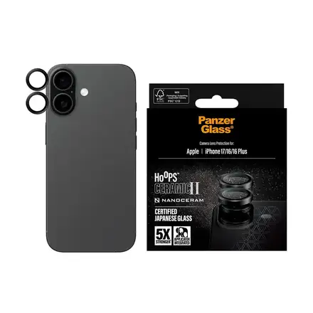 PanzerGlass ochranné sklo Hoops pro iPhone 17/16/16 Plus - Ceramic II