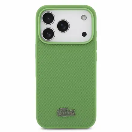 Lacoste PVC Iconic Petit Pique Metal MagSafe kryt iPhone 18 Pro zelený