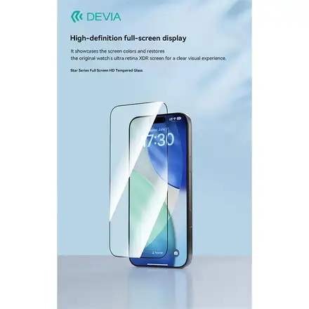 Devia ochranné sklo Star Series pro iPhone 17 Pro (10pcs)- Black Frame