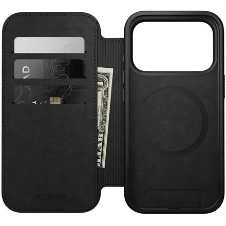 Nomad pouzdro Modern Leather Folio Magsafe pro iPhone 17 Pro - Black