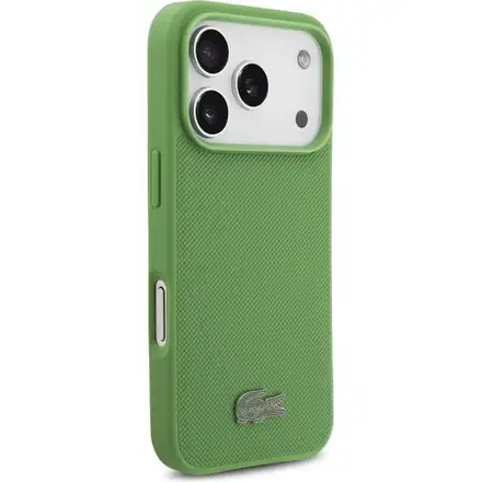 Lacoste Iconic Petit Pique MagSafe kryt + peněženka iPhone 17 Pro zelený