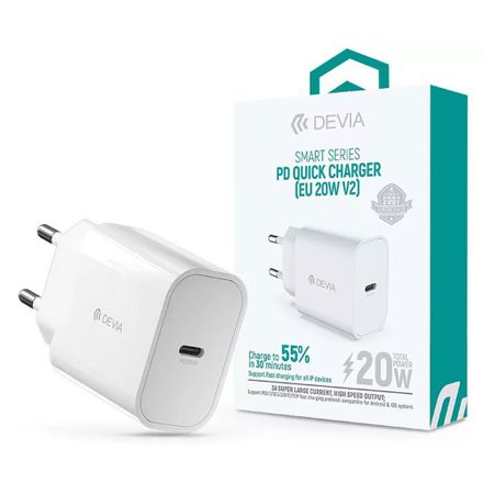 Devia síťová nabíječka Smart Series PD Quick Charger 20W - White