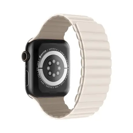 Devia řemínek Nature Silicone Magnetic Watch Band 40/41/42mm - Stardust White