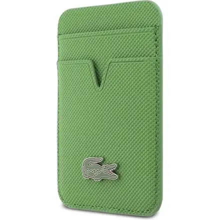 Lacoste Iconic Petit Pique MagSafe kryt + peněženka iPhone 17 Pro Max zelený